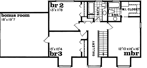 Upper/Second Floor Plan: 35-210