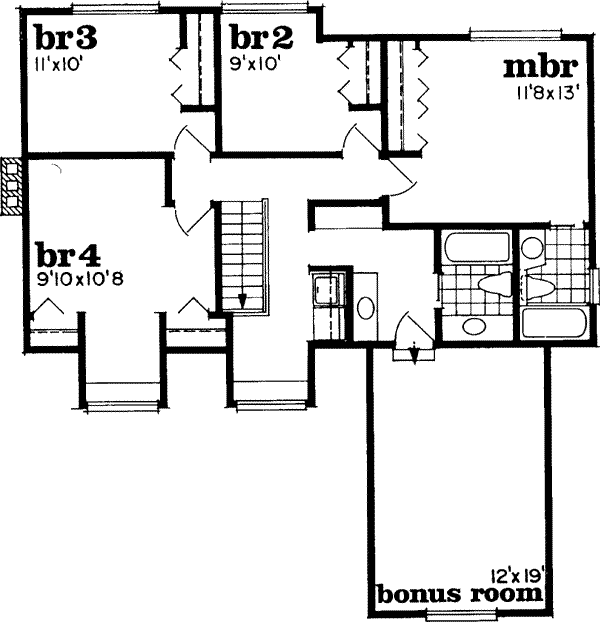 Upper/Second Floor Plan: 35-211