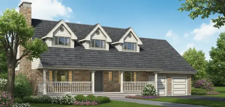 Country house plans 35-224 - front exterior, 2,236 sq ft, 4 bed, 2 bath house plans | Monster House Plans