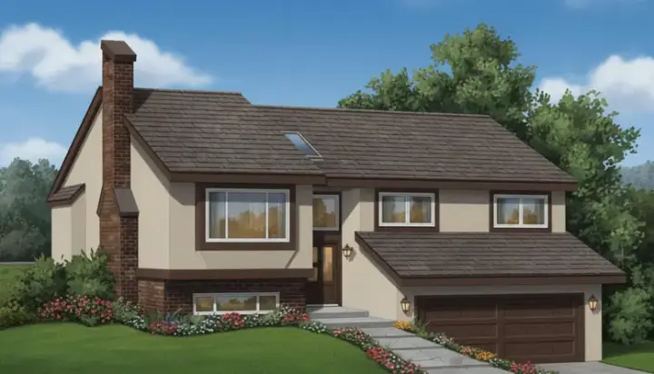 Contemporary house plans 35-229 - front exterior, 1,276 sq ft, 3 bed, 2 bath house plans | Monster House Plans