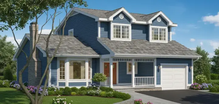 Country house plans 35-246 - front exterior, 1,702 sq ft, 3 bed, 2 bath house plans | Monster House Plans
