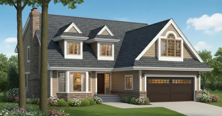 Traditional house plans 35-249 - front exterior, 2,262 sq ft, 4 bed, 2 bath house plans | Monster House Plans