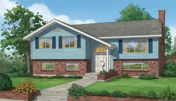 Traditional house plans 35-254 - front exterior, 1,194 sq ft, 3 bed, 2 bath house plans | Monster House Plans