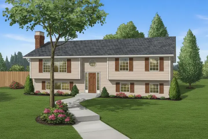 Traditional house plans 35-258 - front exterior, 1,282 sq ft, 3 bed, 2 bath house plans | Monster House Plans