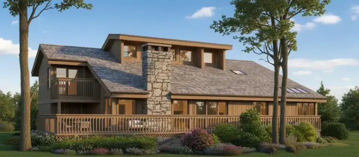 Contemporary house plans 35-273 - front exterior, 1,679 sq ft, 3 bed, 2 bath house plans | Monster House Plans