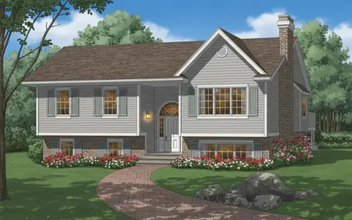 Traditional house plans 35-296 - front exterior, 1,235 sq ft, 3 bed, 2 bath house plans | Monster House Plans