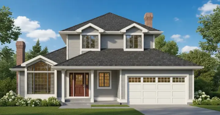 Northwest house plans 35-305 - front exterior, 1,769 sq ft, 3 bed, 2 bath house plans | Monster House Plans