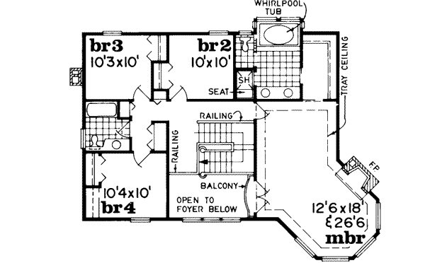 Upper/Second Floor Plan: 35-316