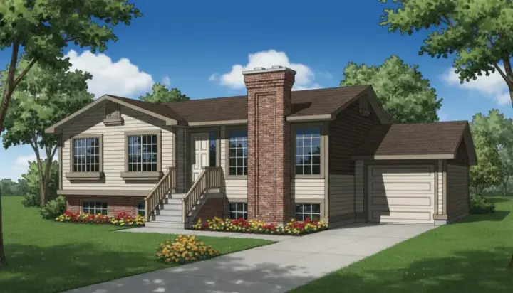Traditional house plans 35-323 - front exterior, 1,040 sq ft, 3 bed, 1 bath house plans | Monster House Plans