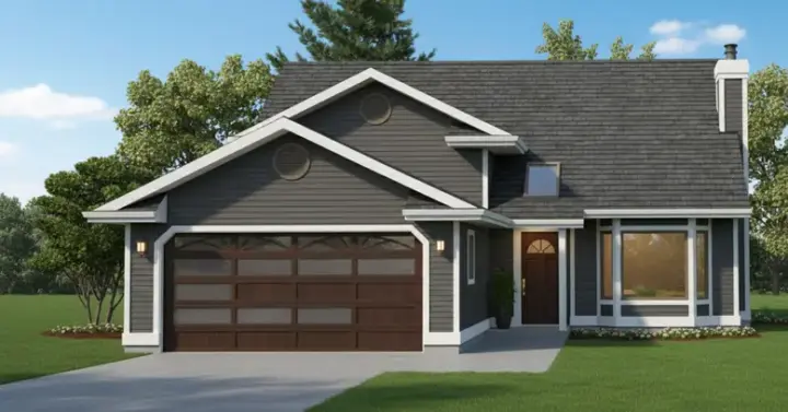 Traditional house plans 35-335 - front exterior, 1,322 sq ft, 3 bed, 2 bath house plans | Monster House Plans