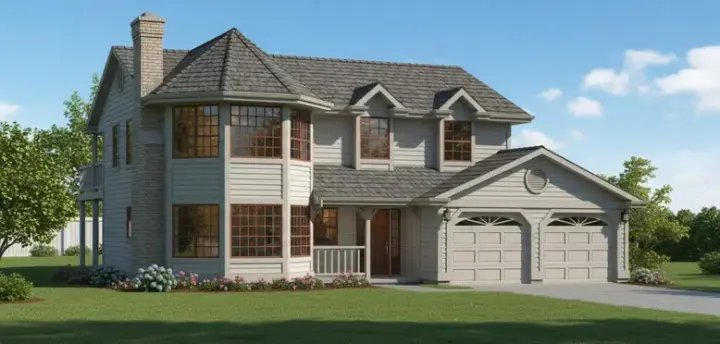 Country house plans 35-336 - front exterior, 1,466 sq ft, 3 bed, 2 bath house plans | Monster House Plans