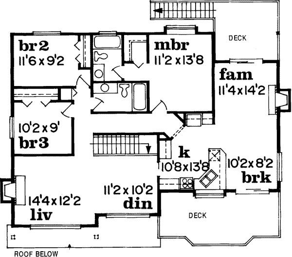 Upper/Second Floor Plan: 35-340