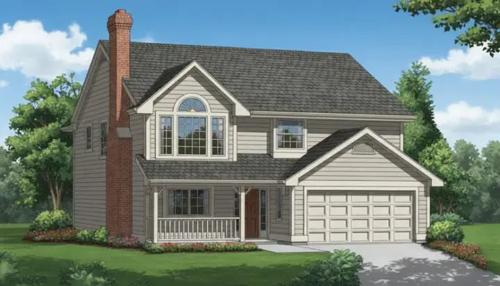 Country house plans 35-341 - front exterior, 1,624 sq ft, 3 bed, 2 bath house plans | Monster House Plans