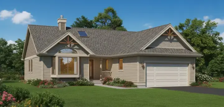 Traditional house plans 35-349 - front exterior, 1,538 sq ft, 3 bed, 2 bath house plans | Monster House Plans