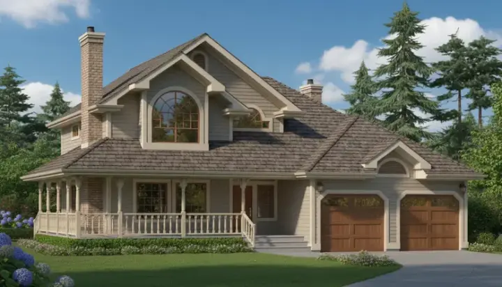 Country house plans 35-357 - front exterior, 1,849 sq ft, 3 bed, 2 bath house plans | Monster House Plans