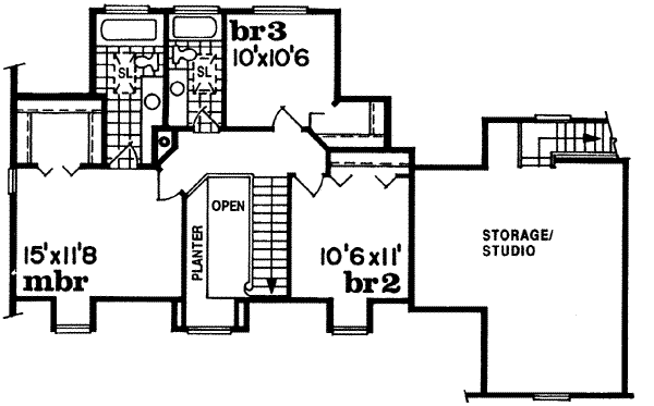 Upper/Second Floor Plan: 35-358