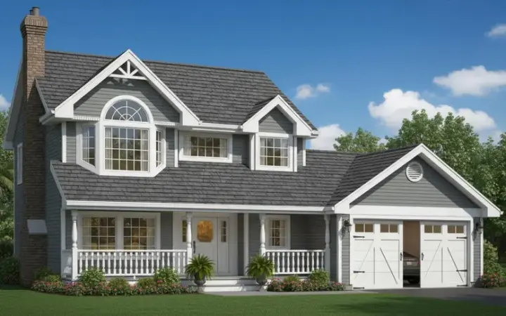 Country house plans 35-359 - front exterior, 1,880 sq ft, 3 bed, 2 bath house plans | Monster House Plans