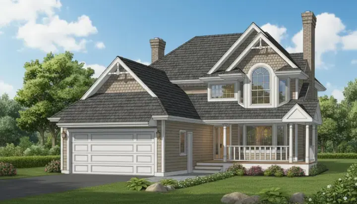 Victorian house plans 35-361 - front exterior, 1,938 sq ft, 3 bed, 2 bath house plans | Monster House Plans