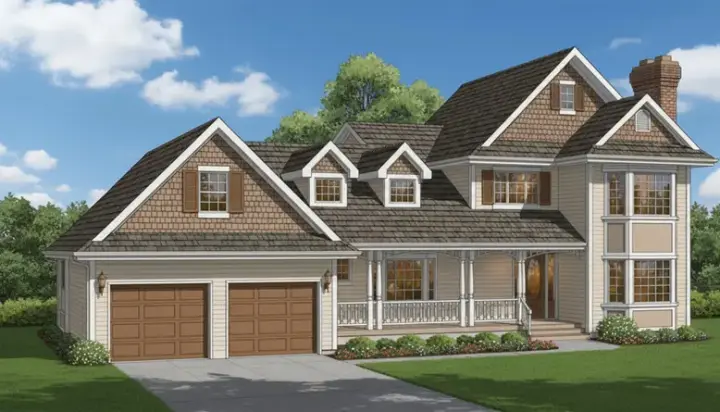 Farmhouse house plans 35-366 - front exterior, 2,030 sq ft, 3 bed, 3 bath house plans | Monster House Plans