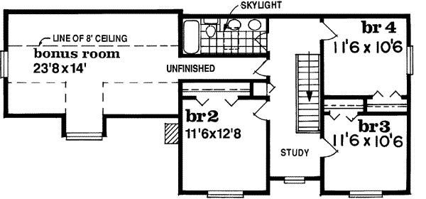 Upper/Second Floor Plan: 35-371