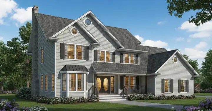 Traditional house plans 35-372 - front exterior, 2,136 sq ft, 4 bed, 2 bath house plans | Monster House Plans