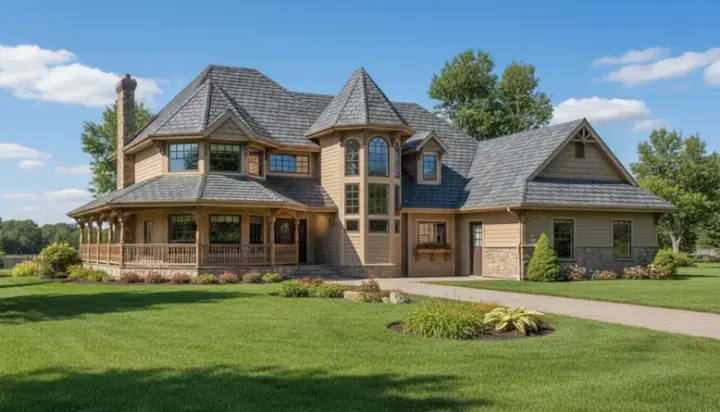 Victorian house plans 35-385 - front exterior, 2,551 sq ft, 4 bed, 2 bath house plans | Monster House Plans
