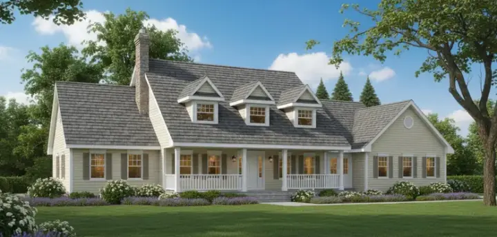 Country house plans 35-394 - front exterior, 2,534 sq ft, 4 bed, 3 bath house plans | Monster House Plans