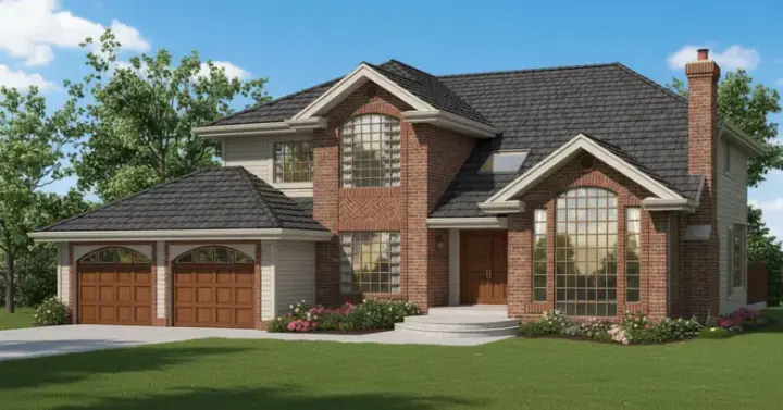 Traditional house plans 35-396 - front exterior, 2,618 sq ft, 3 bed, 3 bath house plans | Monster House Plans