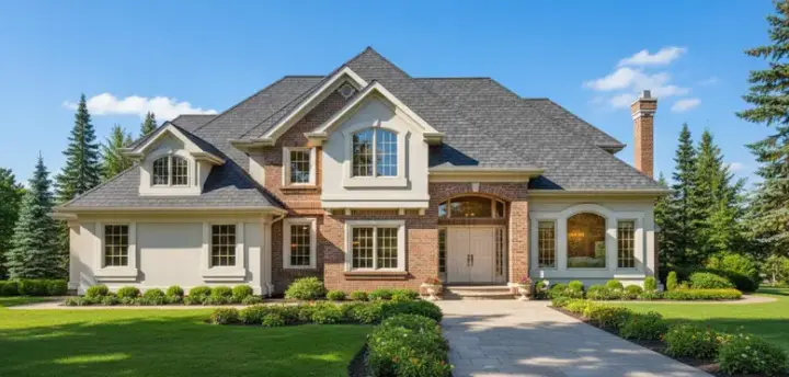 Traditional house plans 35-416 - front exterior, 4,101 sq ft, 4 bed, 4 bath house plans | Monster House Plans