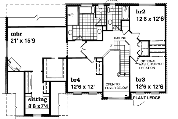 Upper/Second Floor Plan: 35-438