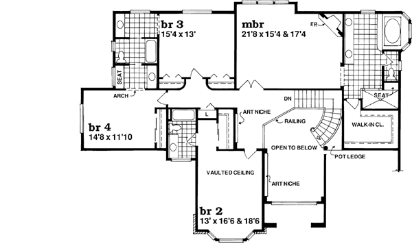 Upper/Second Floor Plan: 35-439