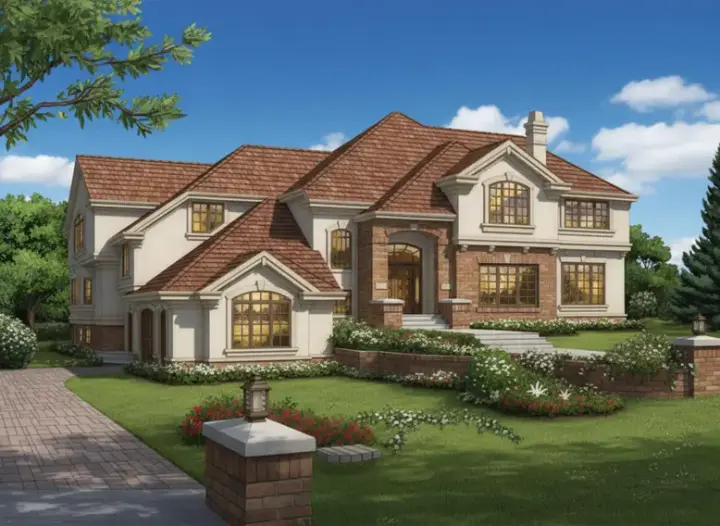 Traditional house plans 35-440 - front exterior, 4,829 sq ft, 4 bed, 3 bath house plans | Monster House Plans