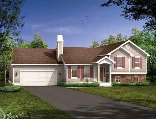 Traditional house plans 35-441 - front exterior, 1,215 sq ft, 3 bed, 2 bath house plans | Monster House Plans