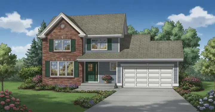Traditional house plans 35-448 - front exterior, 1,917 sq ft, 3 bed, 2 bath house plans | Monster House Plans