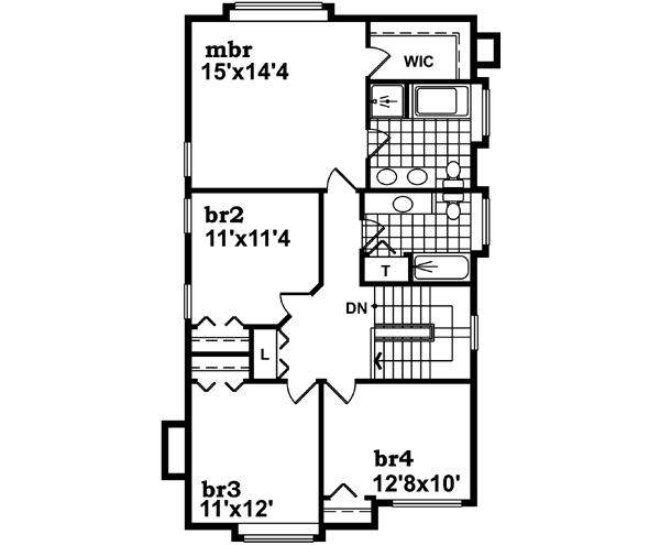 Upper/Second Floor Plan: 35-451