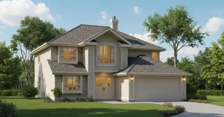 Traditional house plans 35-463 - front exterior, 1,372 sq ft, 3 bed, 2 bath house plans | Monster House Plans