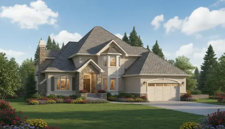 European house plans 35-480 - front exterior, 2,851 sq ft, 4 bed, 3 bath house plans | Monster House Plans