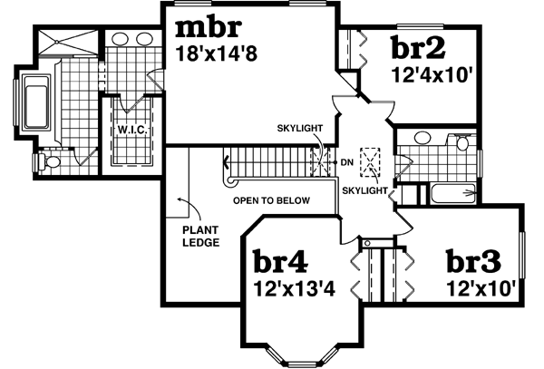 Upper/Second Floor Plan: 35-480