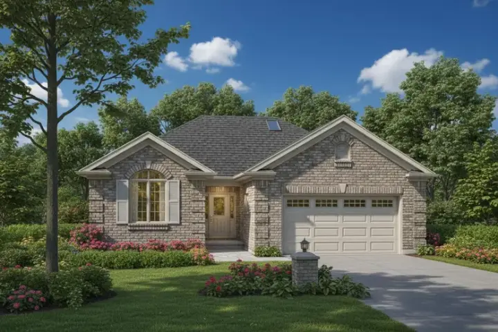 Traditional house plans 35-481 - front exterior, 1,319 sq ft, 3 bed, 2 bath house plans | Monster House Plans