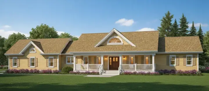 Country house plans 35-483 - front exterior, 1,880 sq ft, 3 bed, 2 bath house plans | Monster House Plans