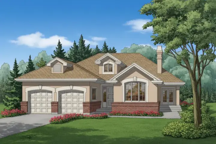 Traditional house plans 35-486 - front exterior, 1,879 sq ft, 3 bed, 2 bath house plans | Monster House Plans