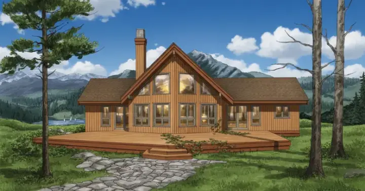 Contemporary house plans 35-490 - front exterior, 1,659 sq ft, 3 bed, 2 bath house plans | Monster House Plans