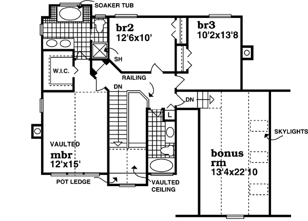 Upper/Second Floor Plan: 35-493