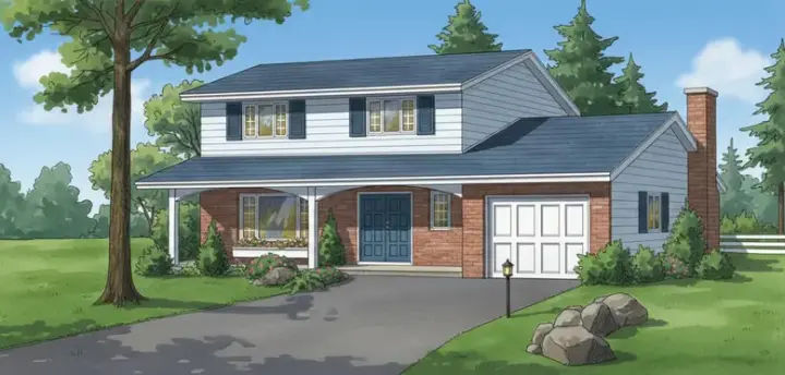 Traditional house plans 35-504 - front exterior, 1,796 sq ft, 4 bed, 2 bath house plans | Monster House Plans