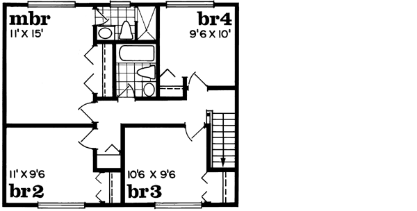 Upper/Second Floor Plan: 35-504
