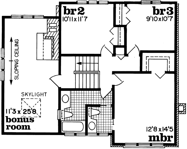 Upper/Second Floor Plan: 35-516