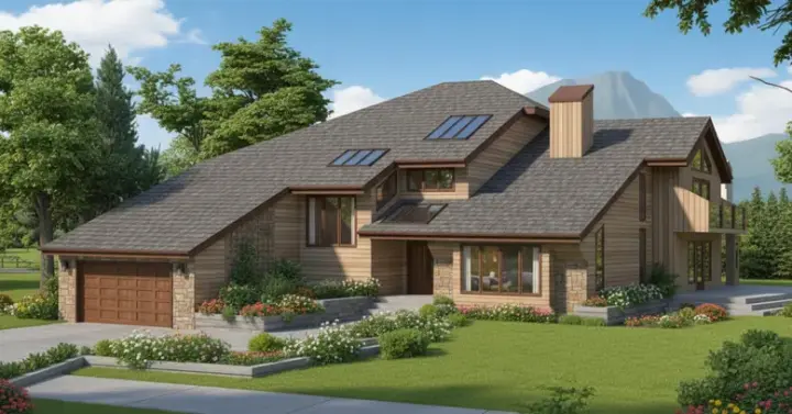 Contemporary house plans 35-527 - front exterior, 4,096 sq ft, 3 bed, 2 bath house plans | Monster House Plans
