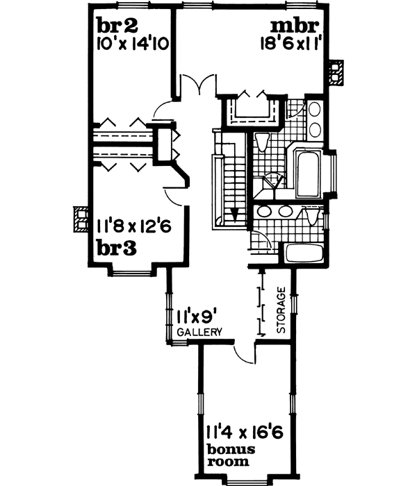 Upper/Second Floor Plan: 35-535