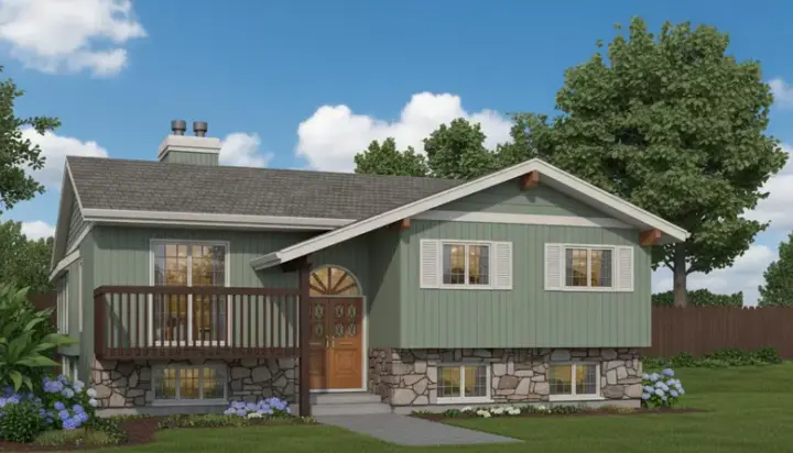 Traditional house plans 35-537 - front exterior, 1,526 sq ft, 3 bed, 2 bath house plans | Monster House Plans