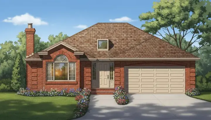 Traditional house plans 35-538 - front exterior, 1,726 sq ft, 3 bed, 2 bath house plans | Monster House Plans